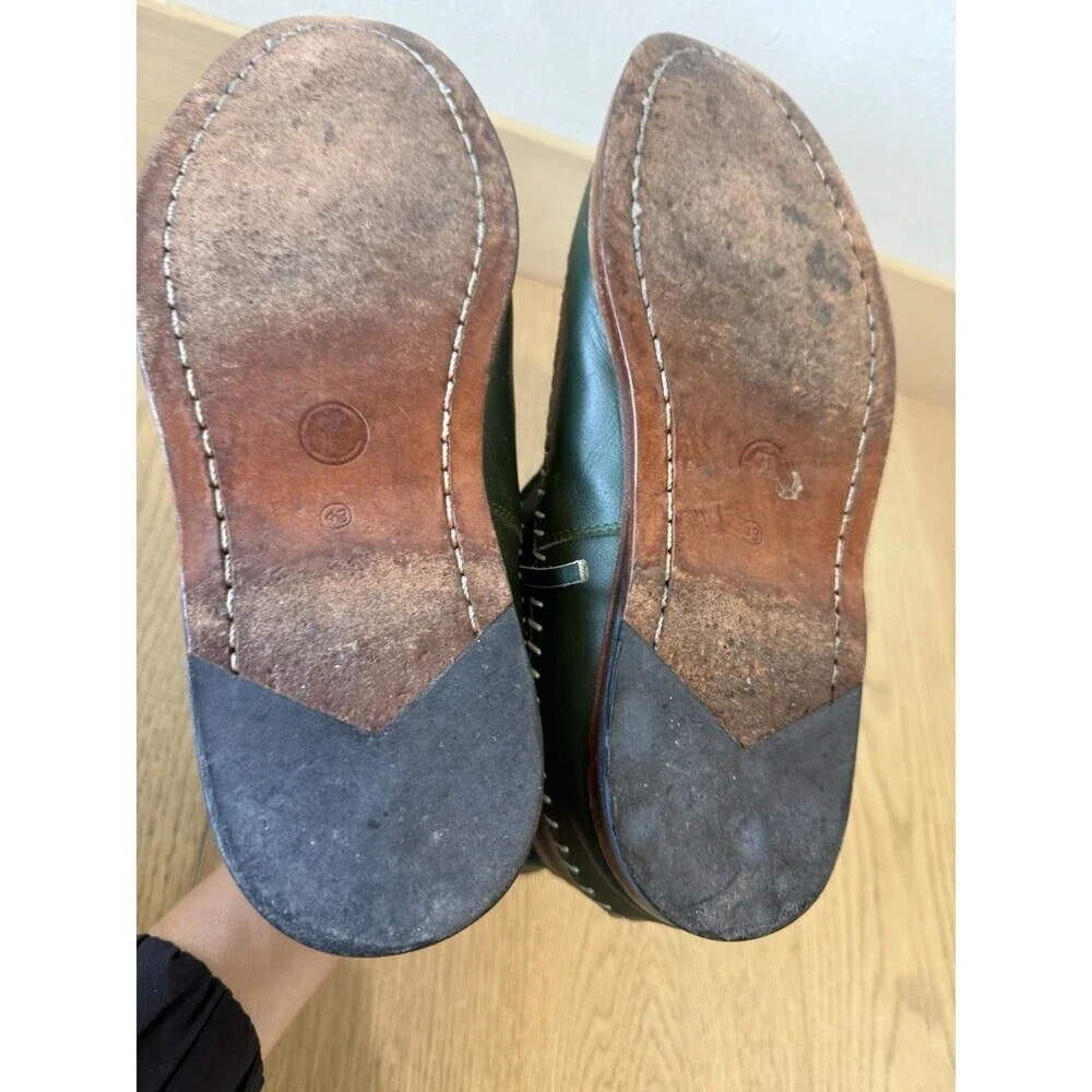 $220 Thorocraft The Hudson Mens Green Leather  Chukka Boots 43 9.5 Lace Up Shoes